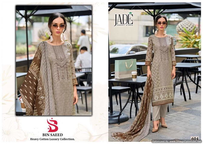 Bin Saeed Vol 6 By Jade Heavy Lawn Cotton Pakistani Dress Material Wholesale Clothing Suppliers In India
